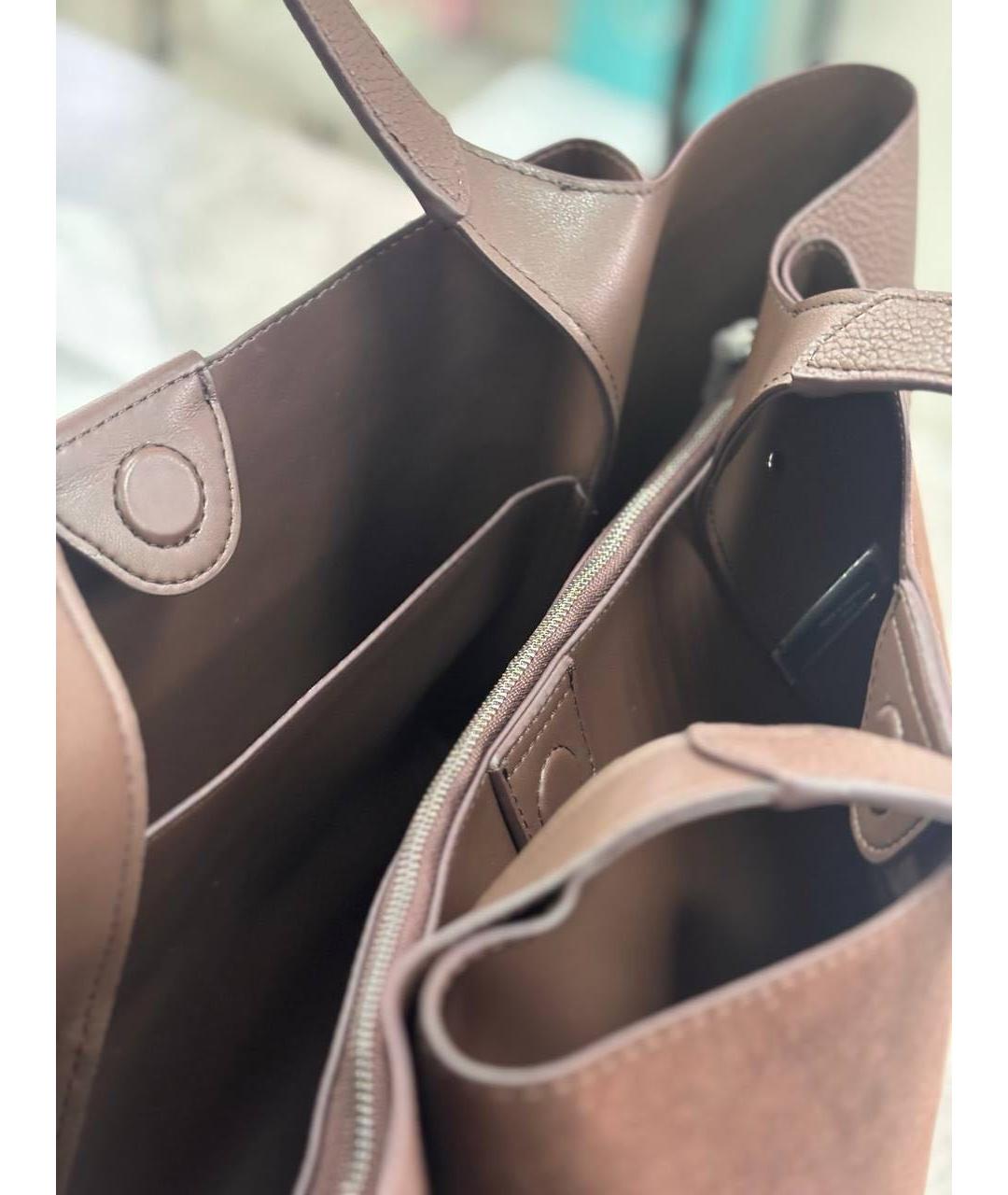 DKNY Коричневая сумка тоут из искусственной кожи, фото 4