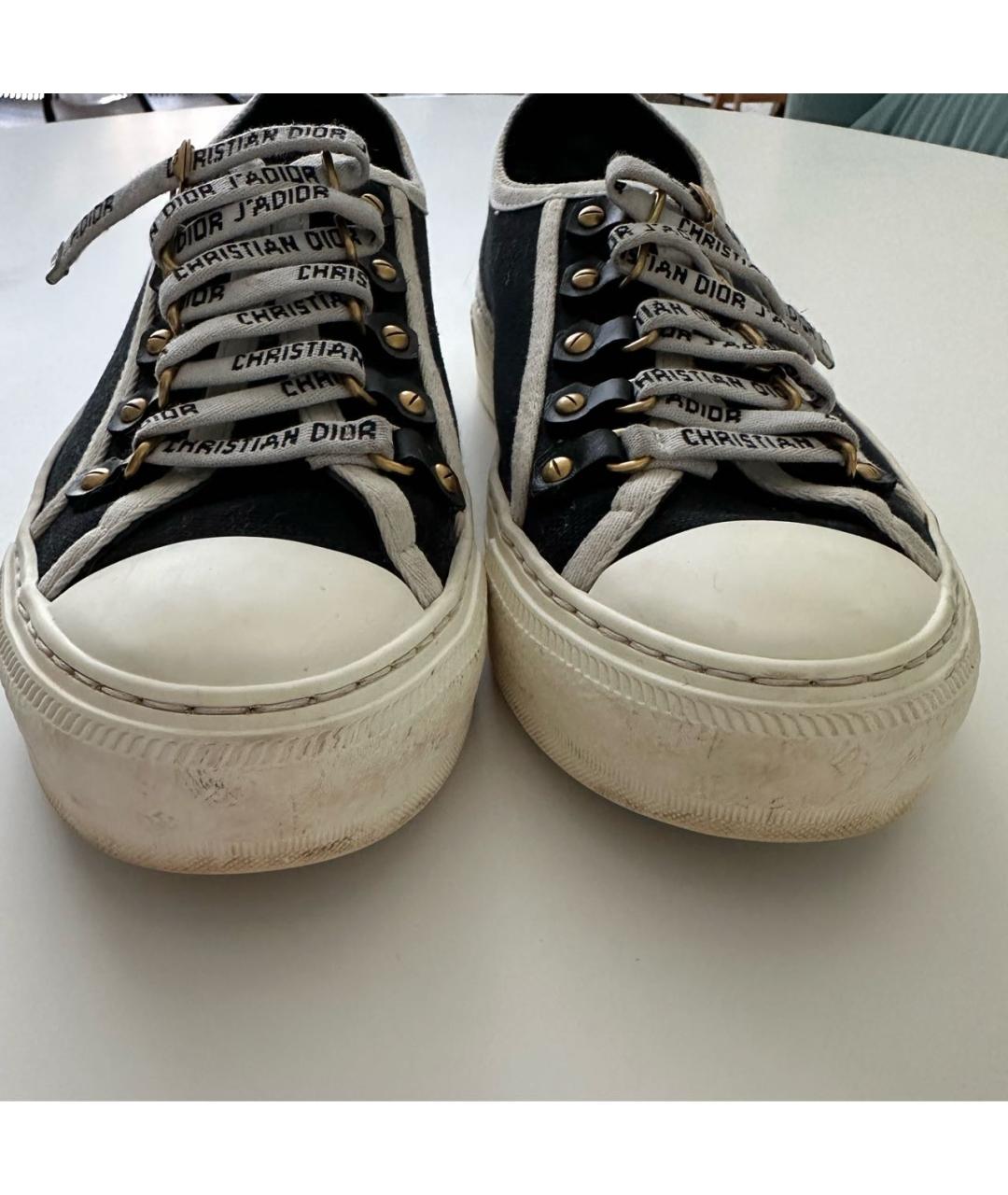 CHRISTIAN DIOR Черные текстильные кеды, фото 7