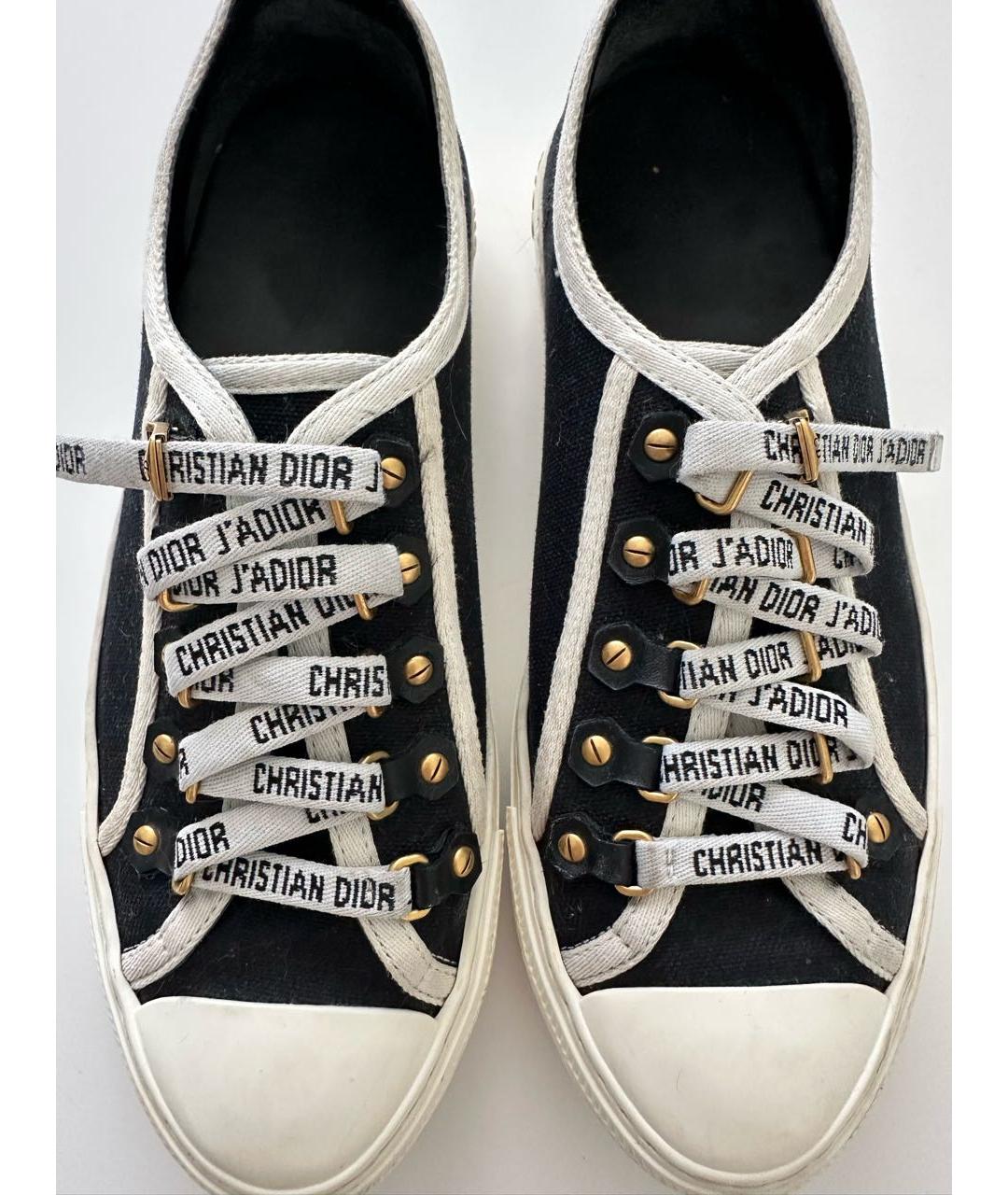 CHRISTIAN DIOR Черные текстильные кеды, фото 6