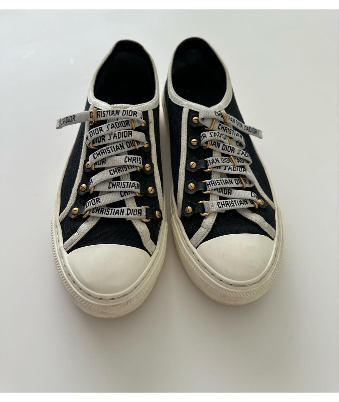 CHRISTIAN DIOR Черные текстильные кеды, фото 2