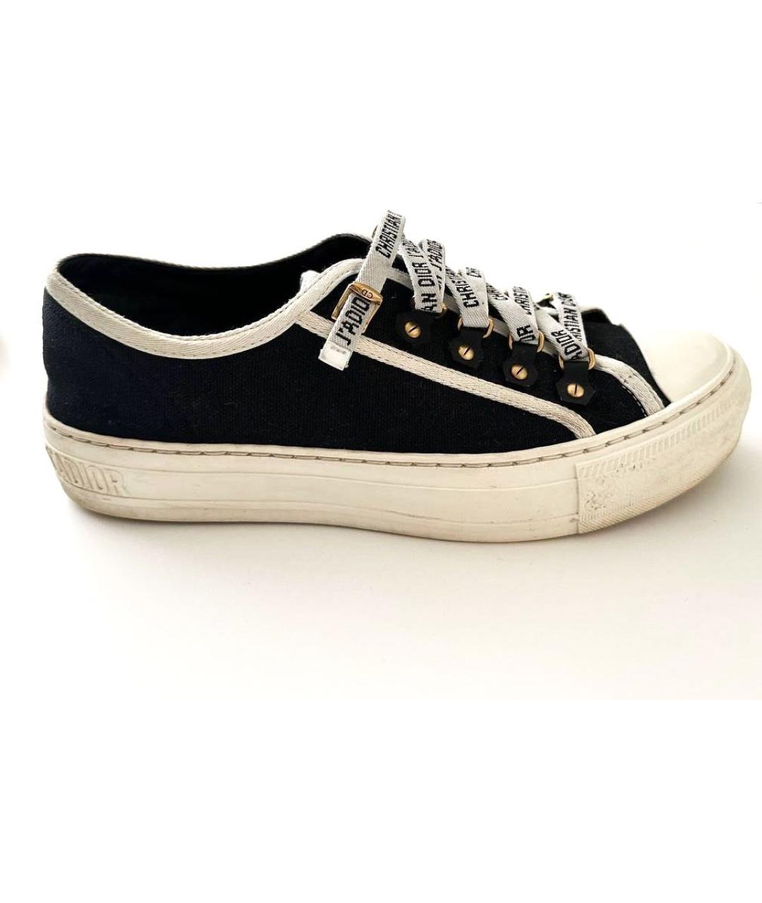 CHRISTIAN DIOR Черные текстильные кеды, фото 9