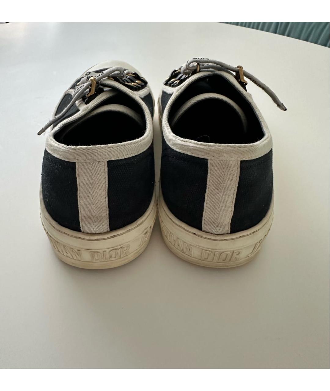 CHRISTIAN DIOR Черные текстильные кеды, фото 4