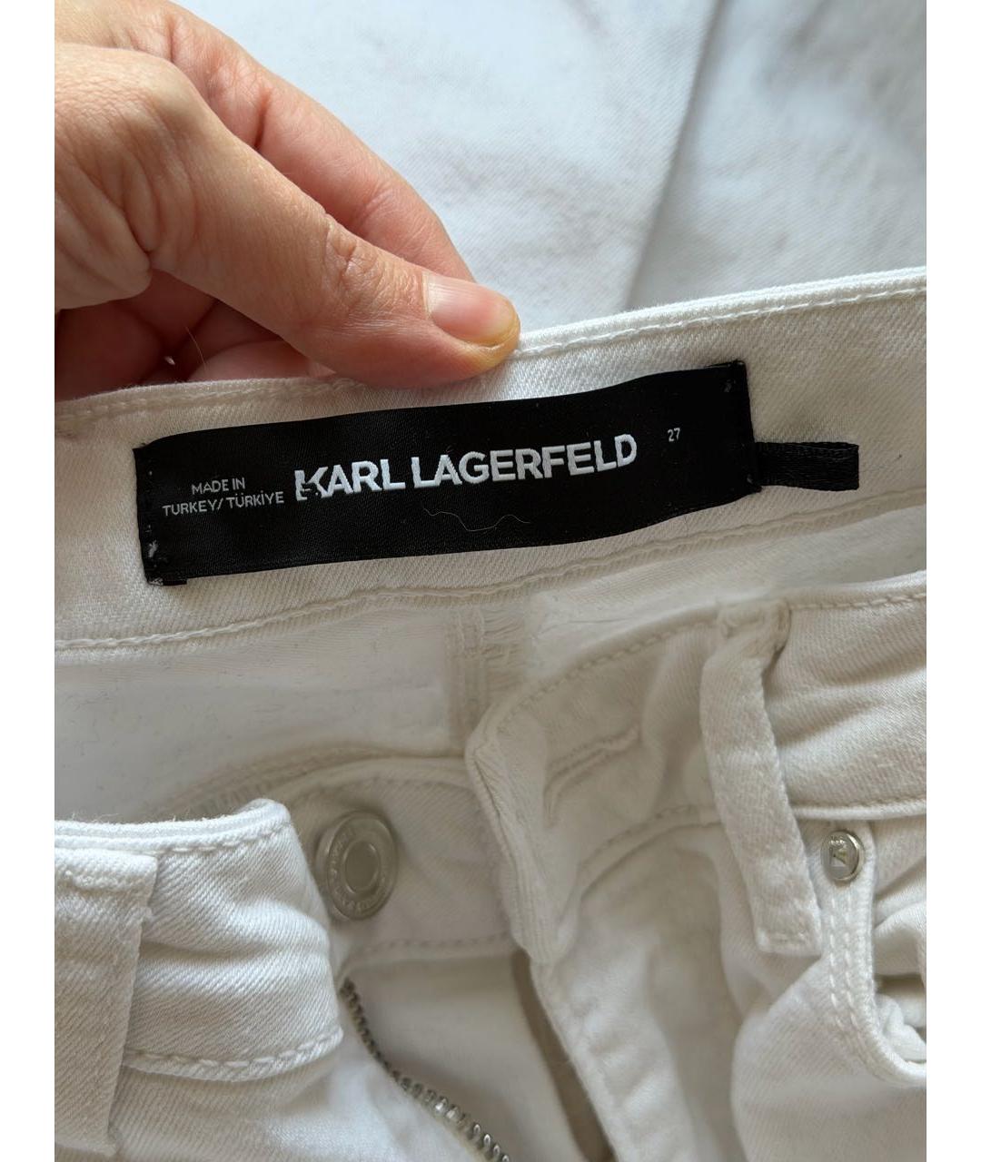 KARL LAGERFELD Белые джинсы слим, фото 3