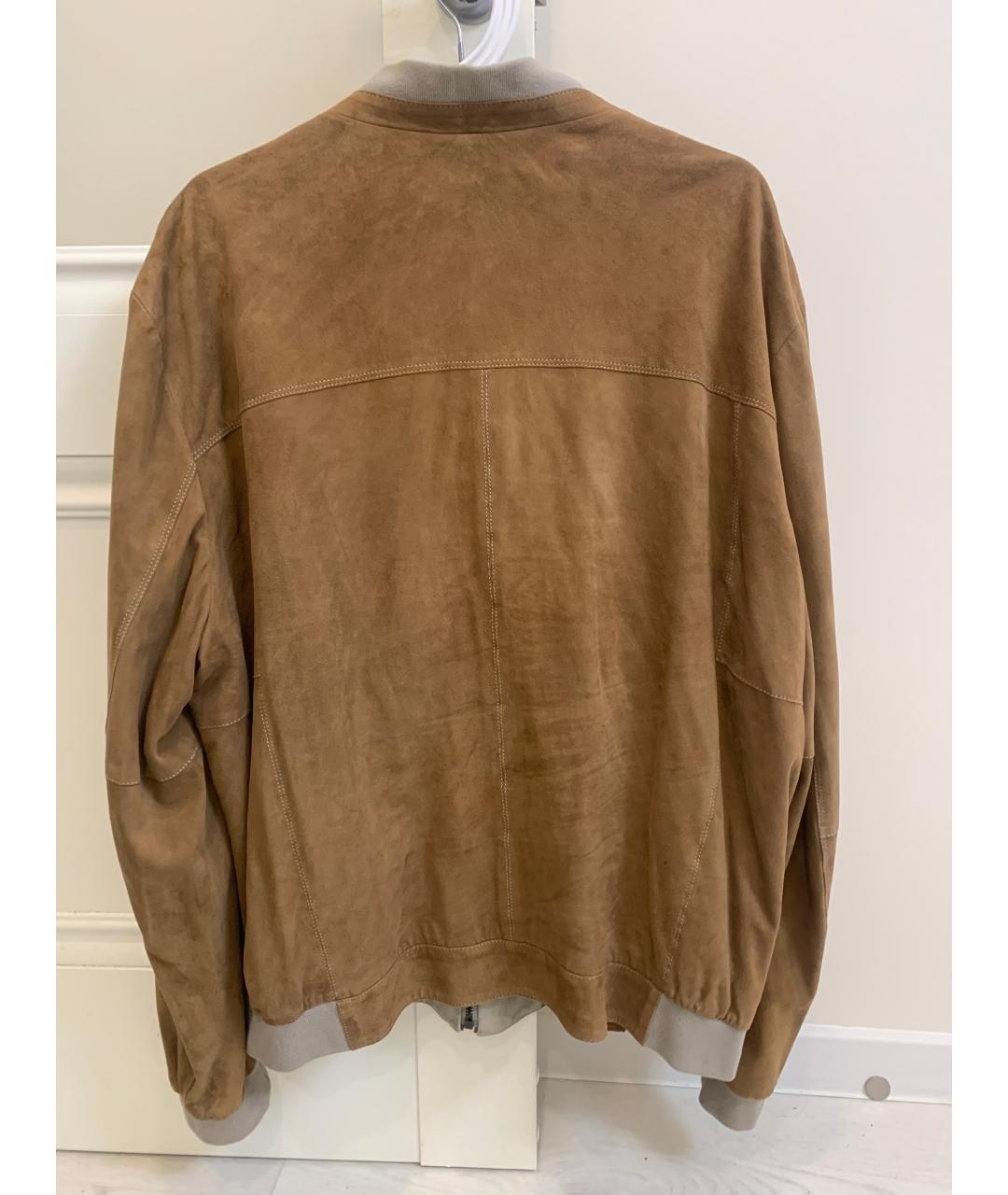 PAL ZILERI Бежевая замшевая куртка, фото 2
