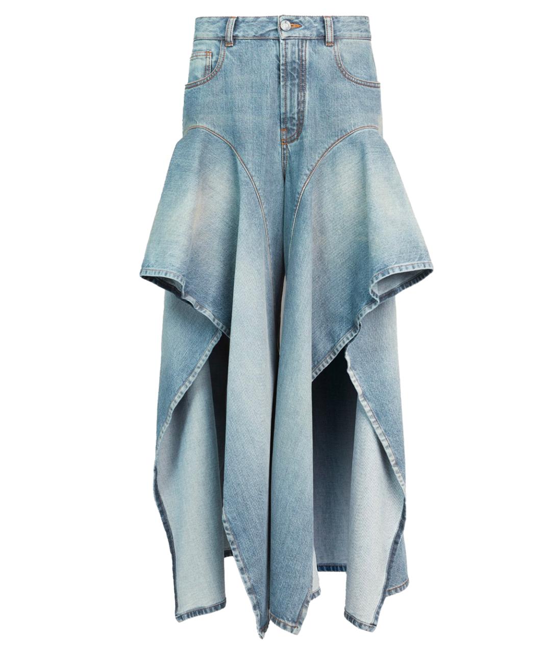 ALAIA Голубые хлопковые прямые джинсы, фото 1