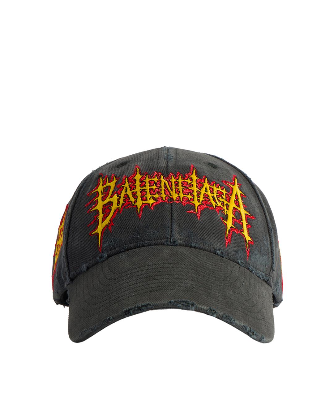 BALENCIAGA Черная хлопковая кепка, фото 1