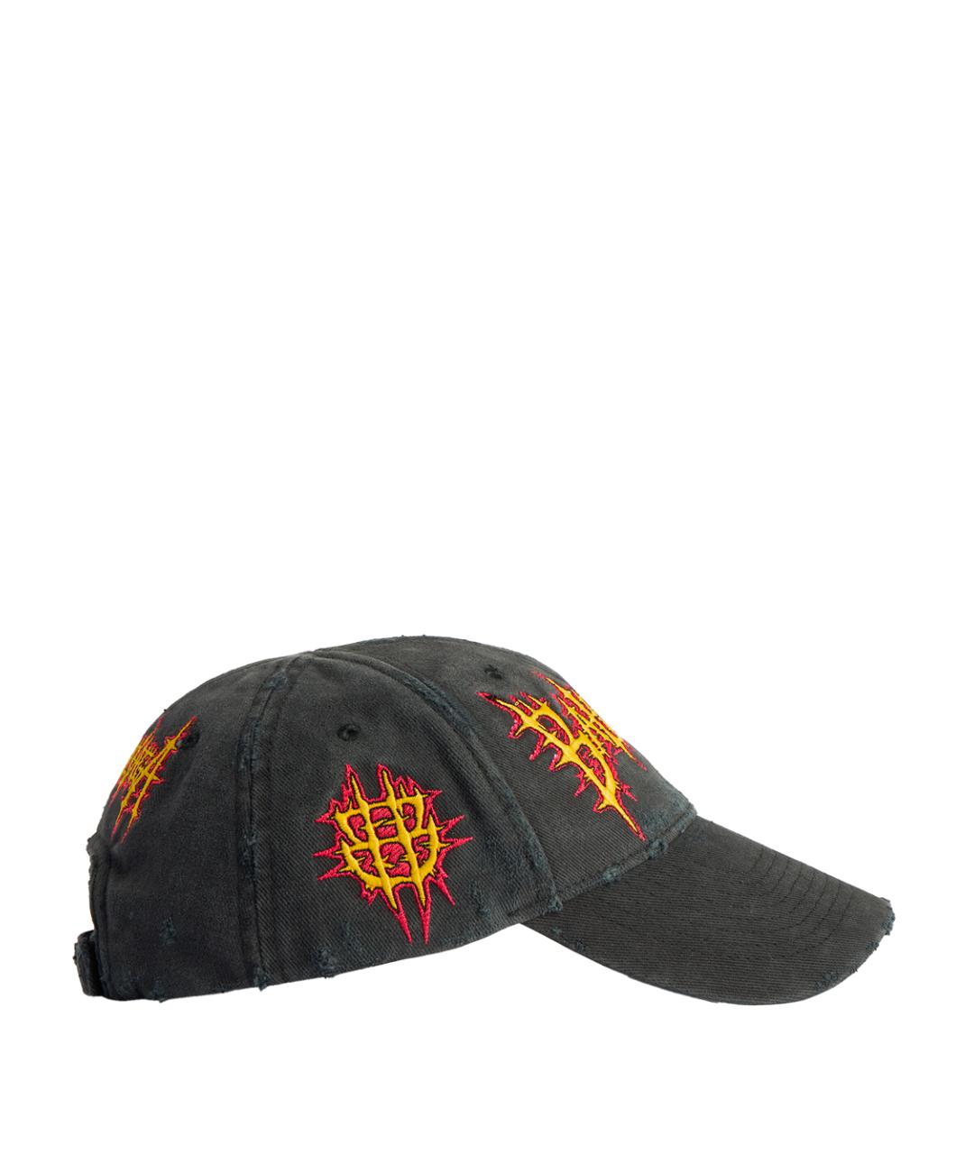 BALENCIAGA Черная хлопковая кепка, фото 2