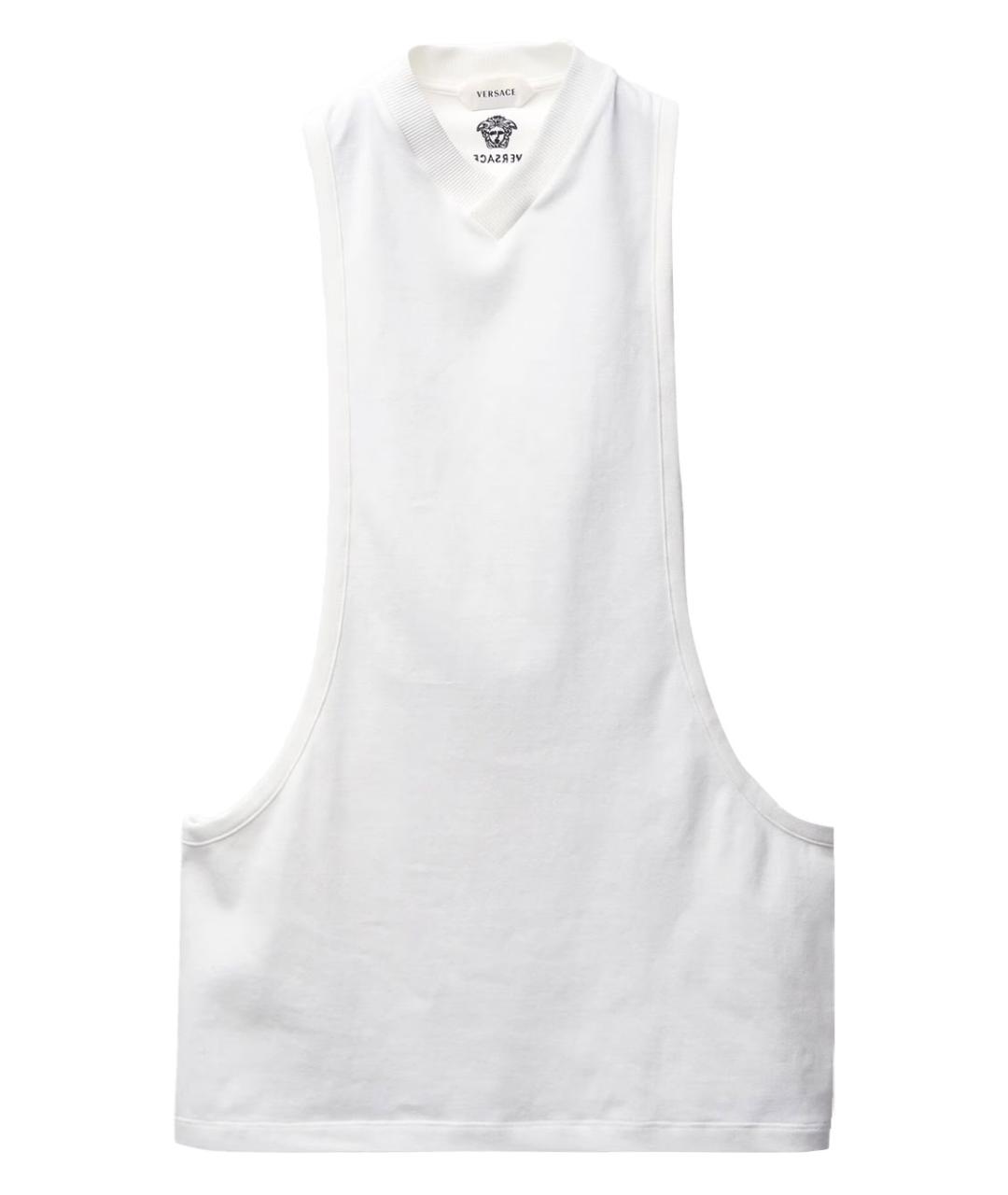 VERSACE Белая шелковая майка, фото 1