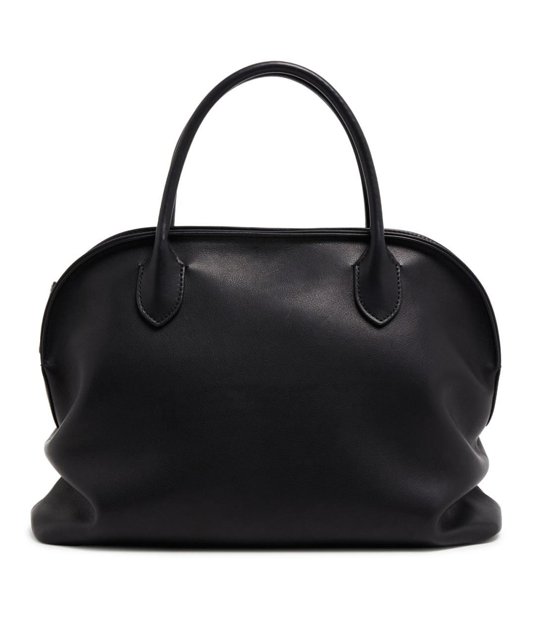 THE ROW Черная кожаная сумка с короткими ручками, фото 9