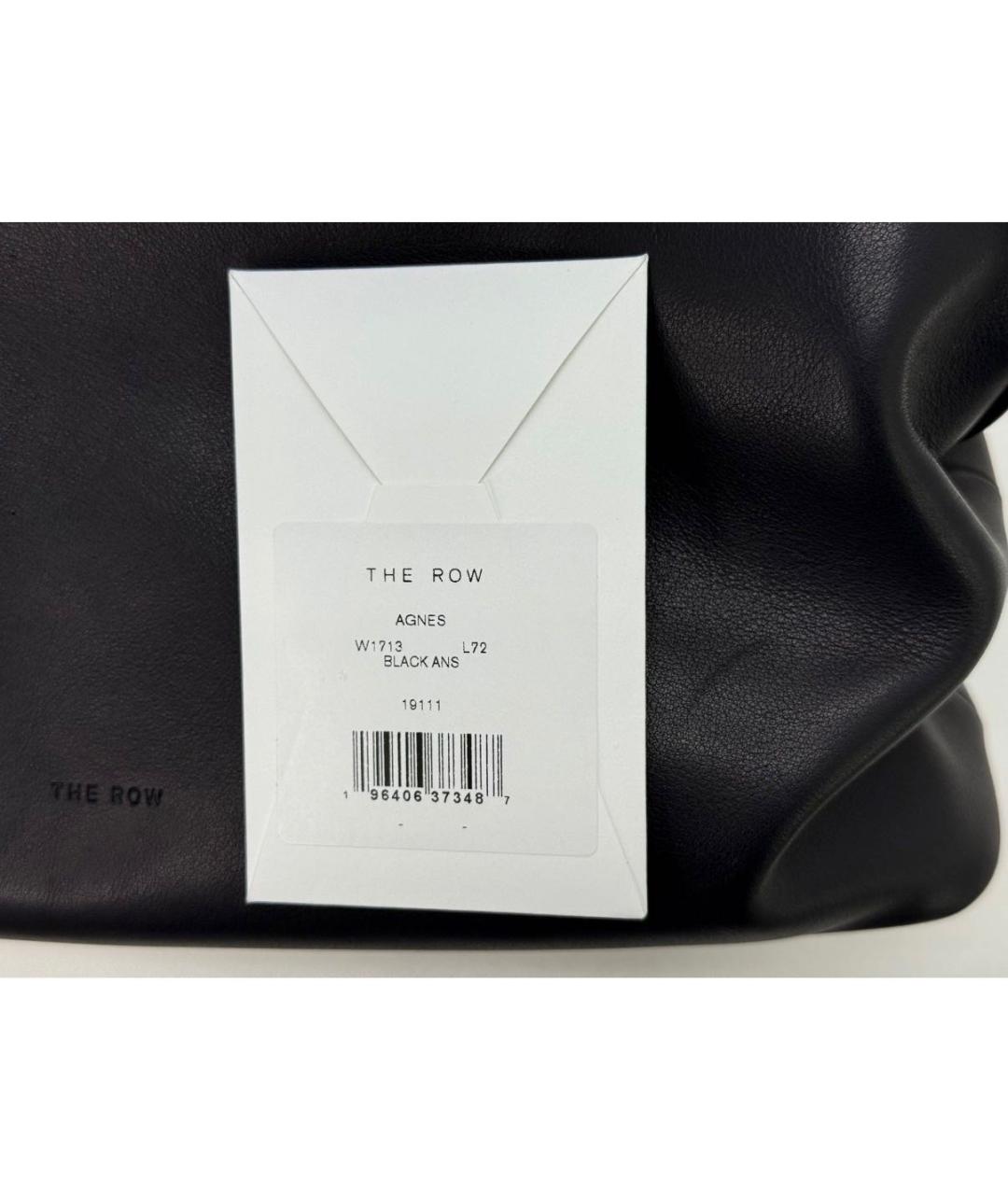 THE ROW Черная кожаная сумка с короткими ручками, фото 5