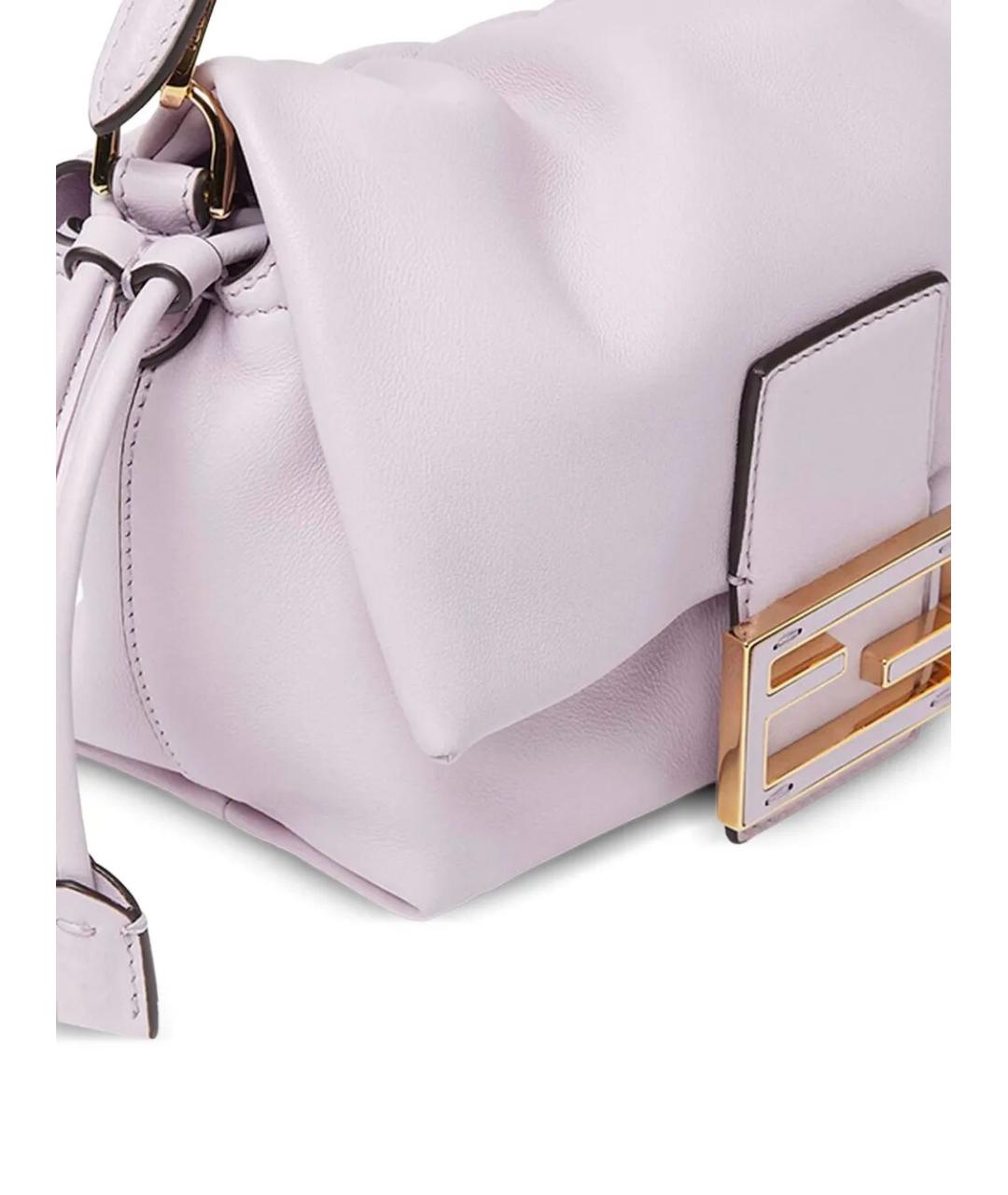 FENDI Фиолетовая кожаная сумка через плечо, фото 4