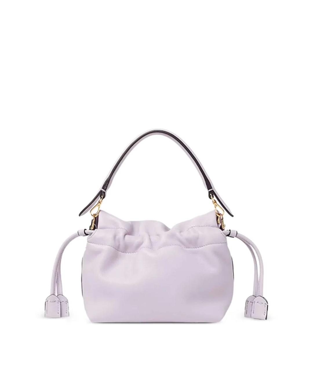 FENDI Фиолетовая кожаная сумка через плечо, фото 2