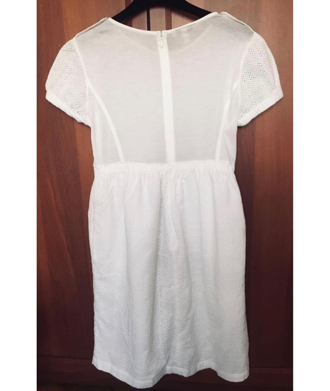 BURBERRY Белое хлопковое повседневное платье, фото 2