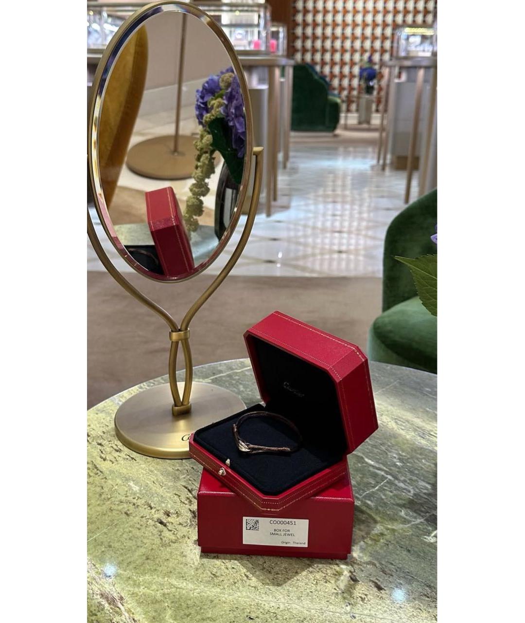 CARTIER Коричневый браслет из желтого золота, фото 2