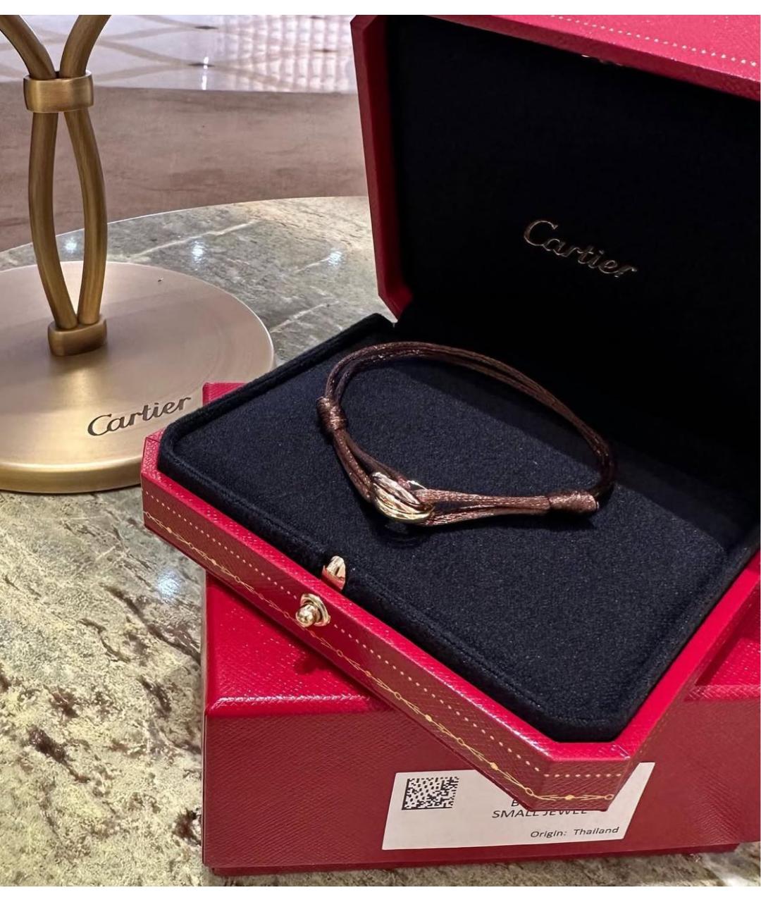 CARTIER Коричневый браслет из желтого золота, фото 3