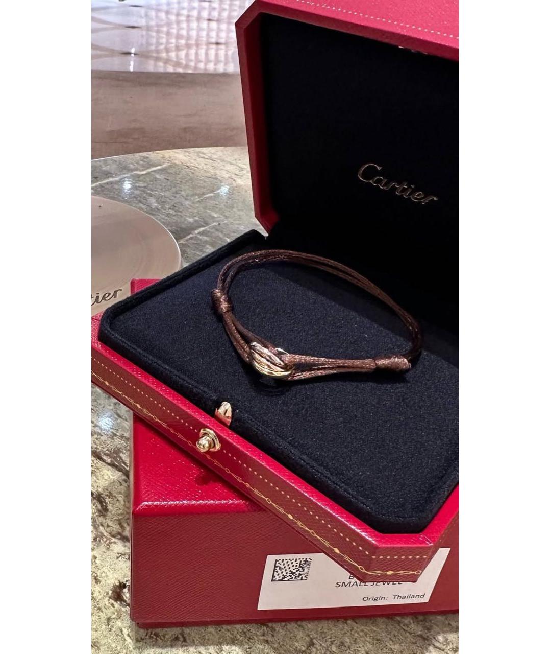 CARTIER Коричневый браслет из желтого золота, фото 4