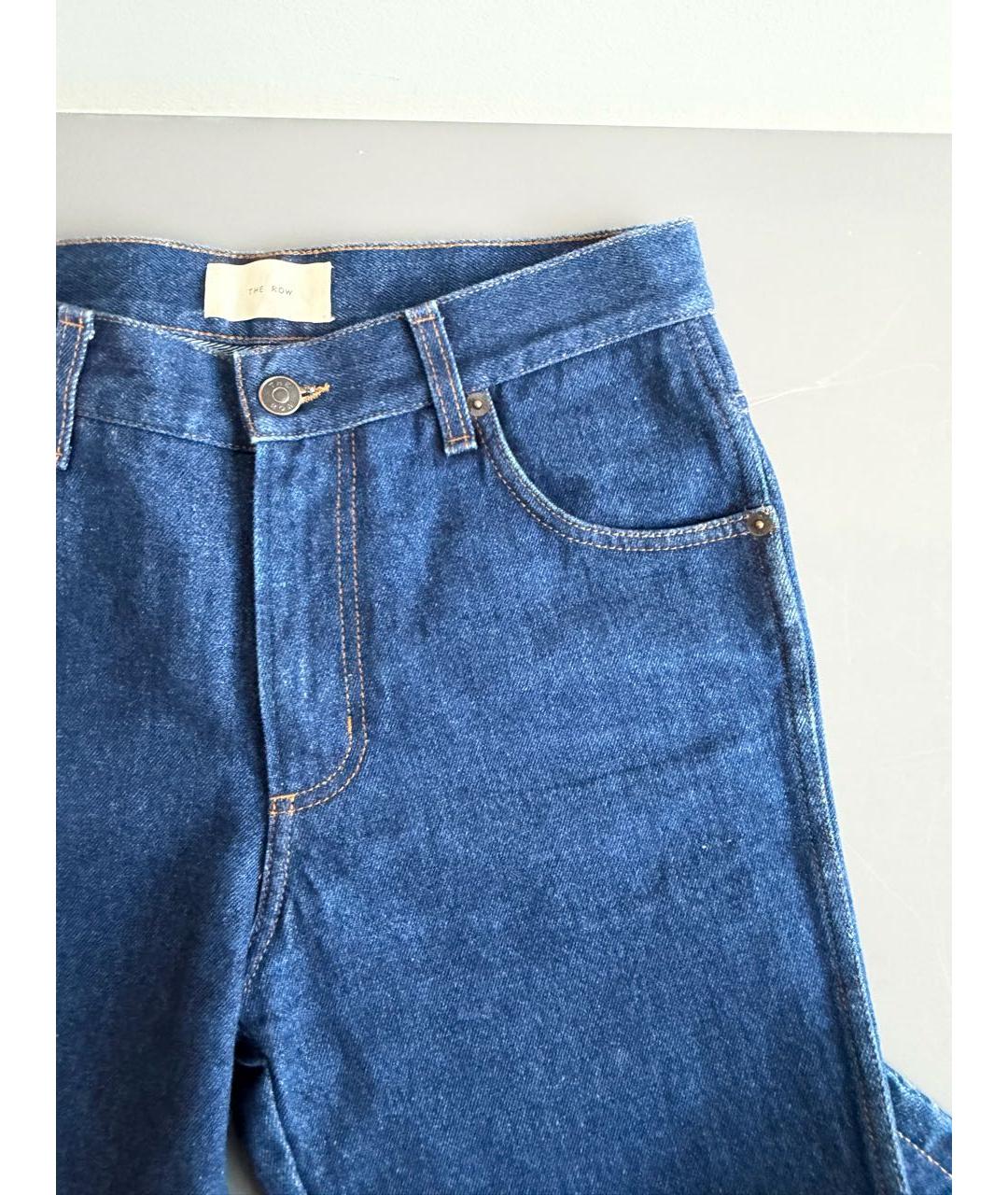 THE ROW Темно-синие хлопковые прямые джинсы, фото 4