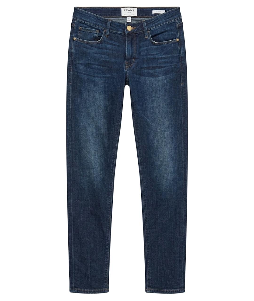FRAME Синие хлопковые прямые джинсы, фото 1