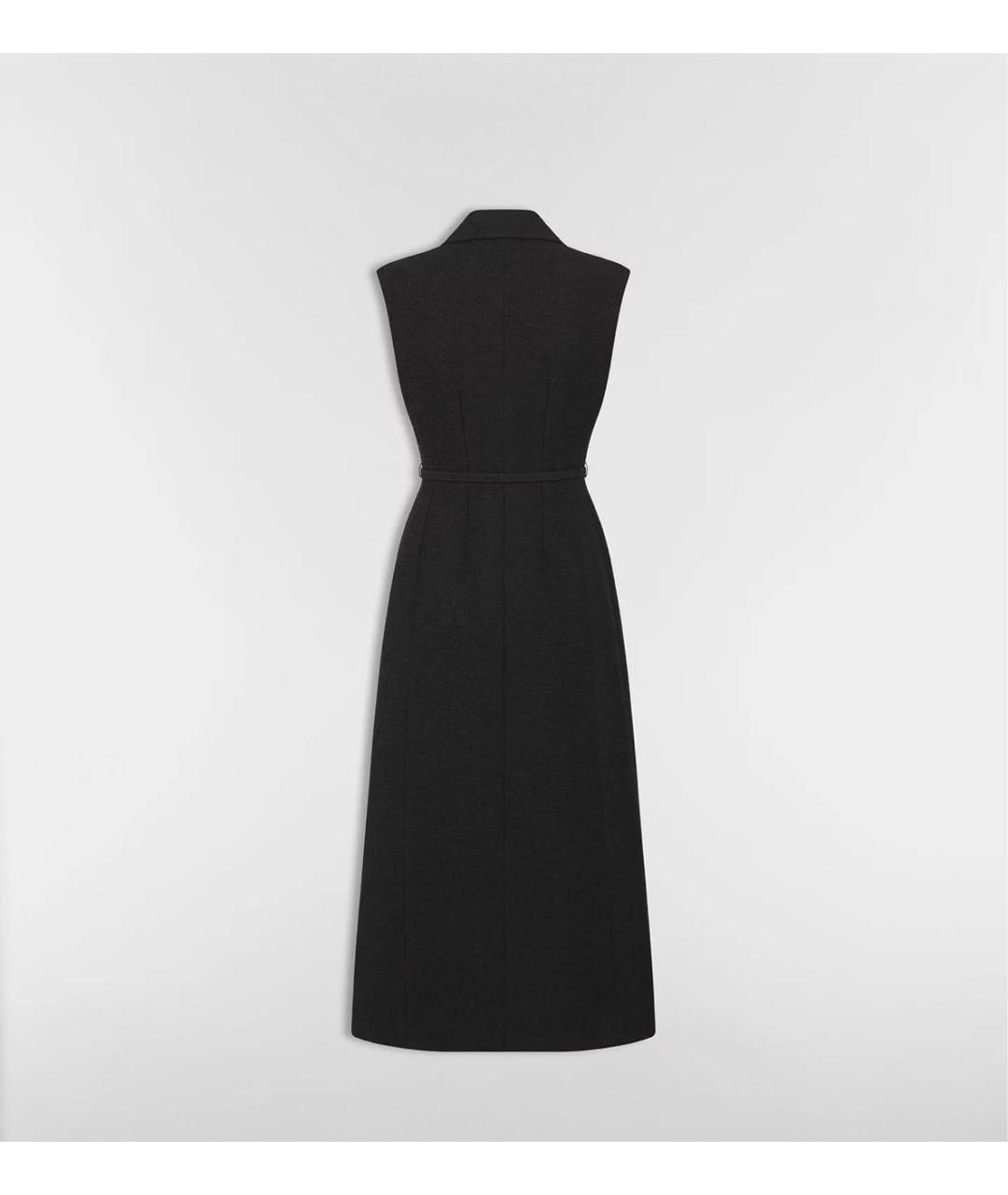 CHRISTIAN DIOR Черное твидовое повседневное платье, фото 4