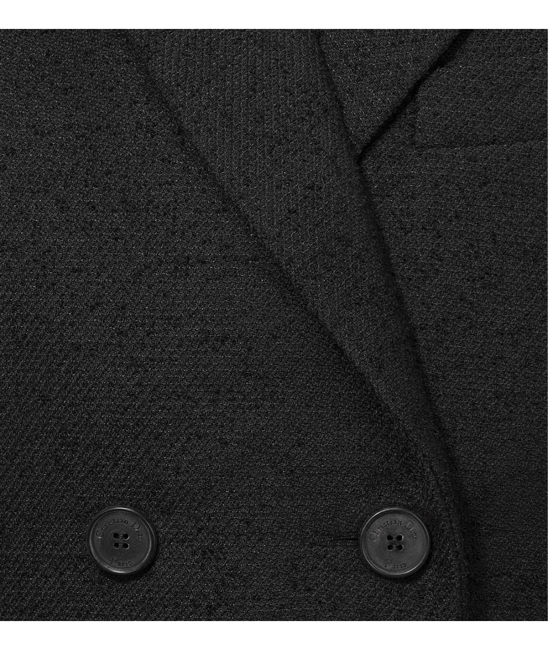 CHRISTIAN DIOR Черное твидовое повседневное платье, фото 3