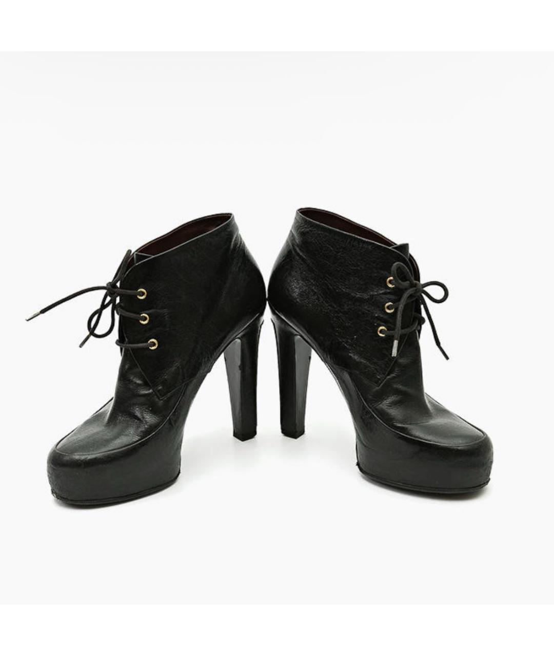 CHANEL Черные кожаные ботильоны, фото 2