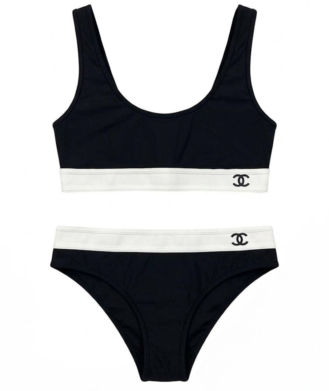 CHANEL Черный полиамидовый купальник, фото 1