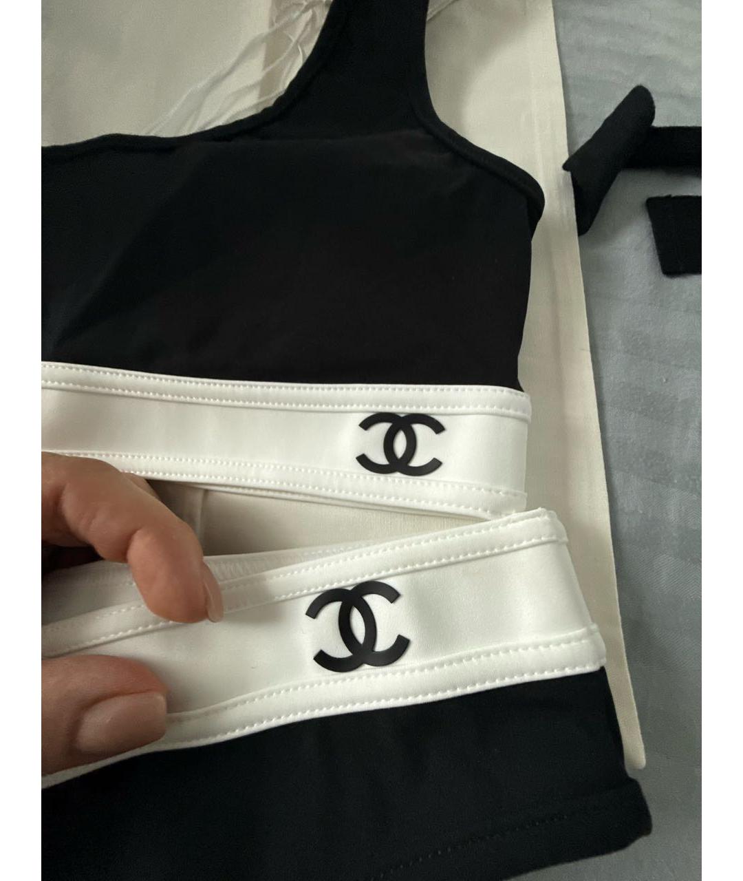 CHANEL Черный полиамидовый купальник, фото 4