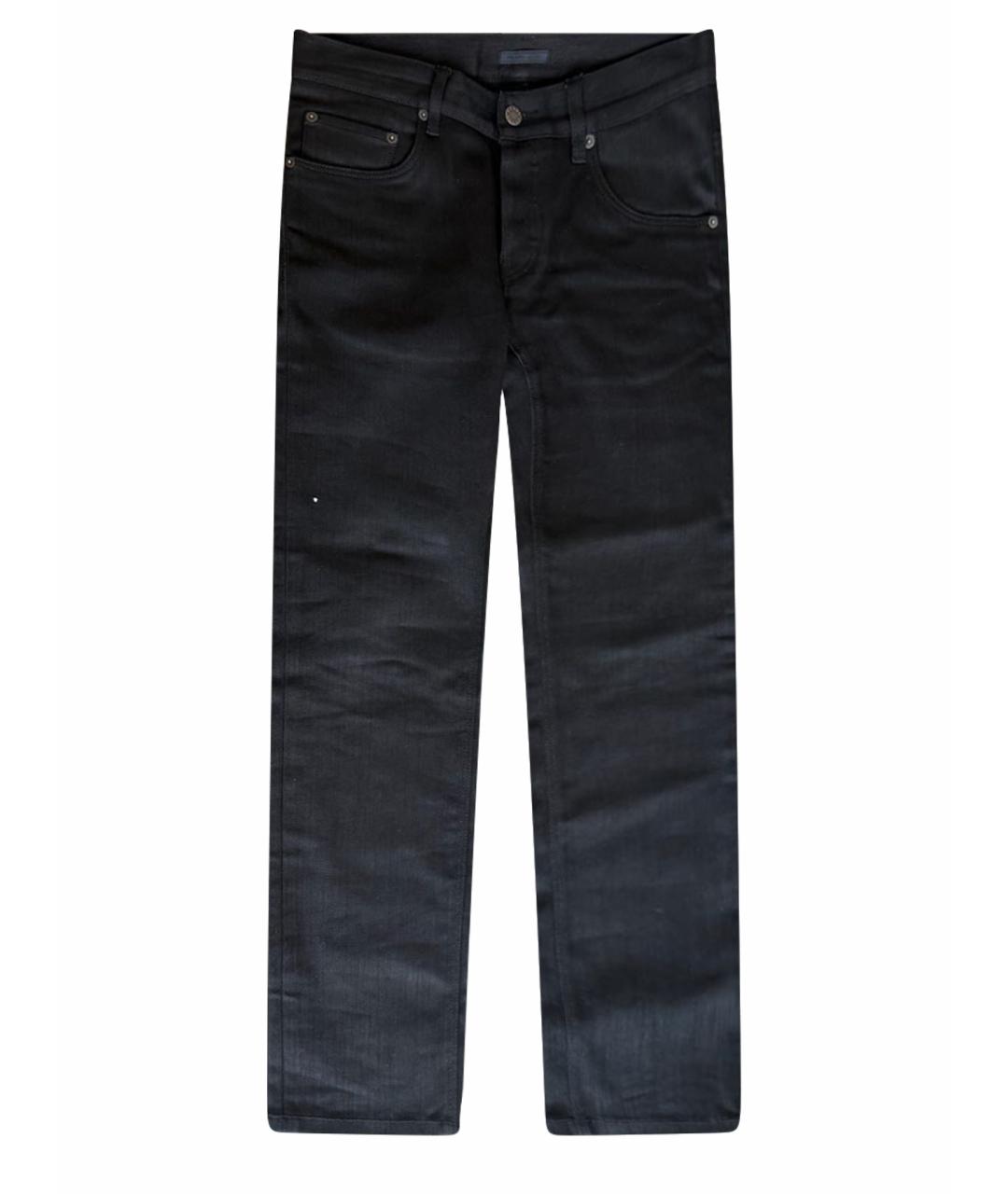 PRADA Черные хлопковые прямые джинсы, фото 1