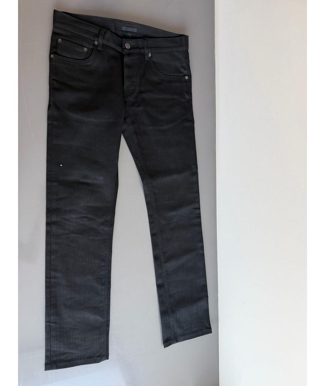 PRADA Черные хлопковые прямые джинсы, фото 5