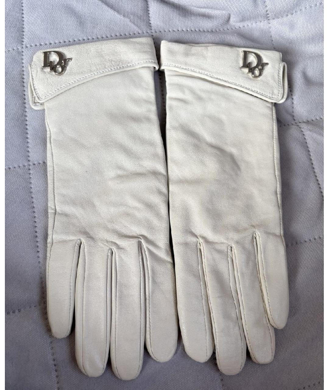 CHRISTIAN DIOR Кожаные перчатки, фото 6