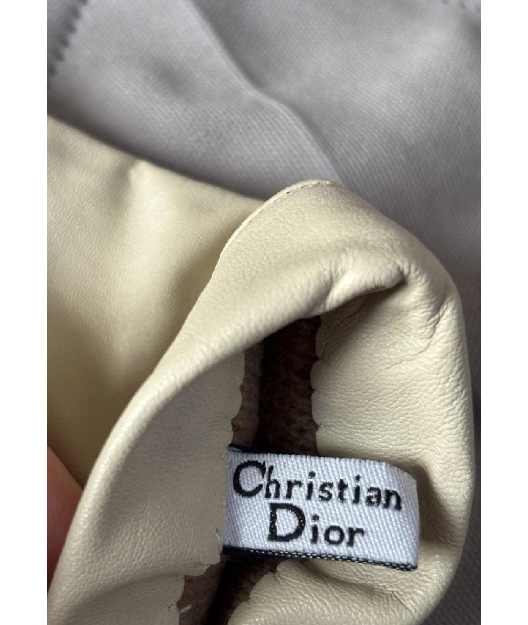 CHRISTIAN DIOR Кожаные перчатки, фото 3