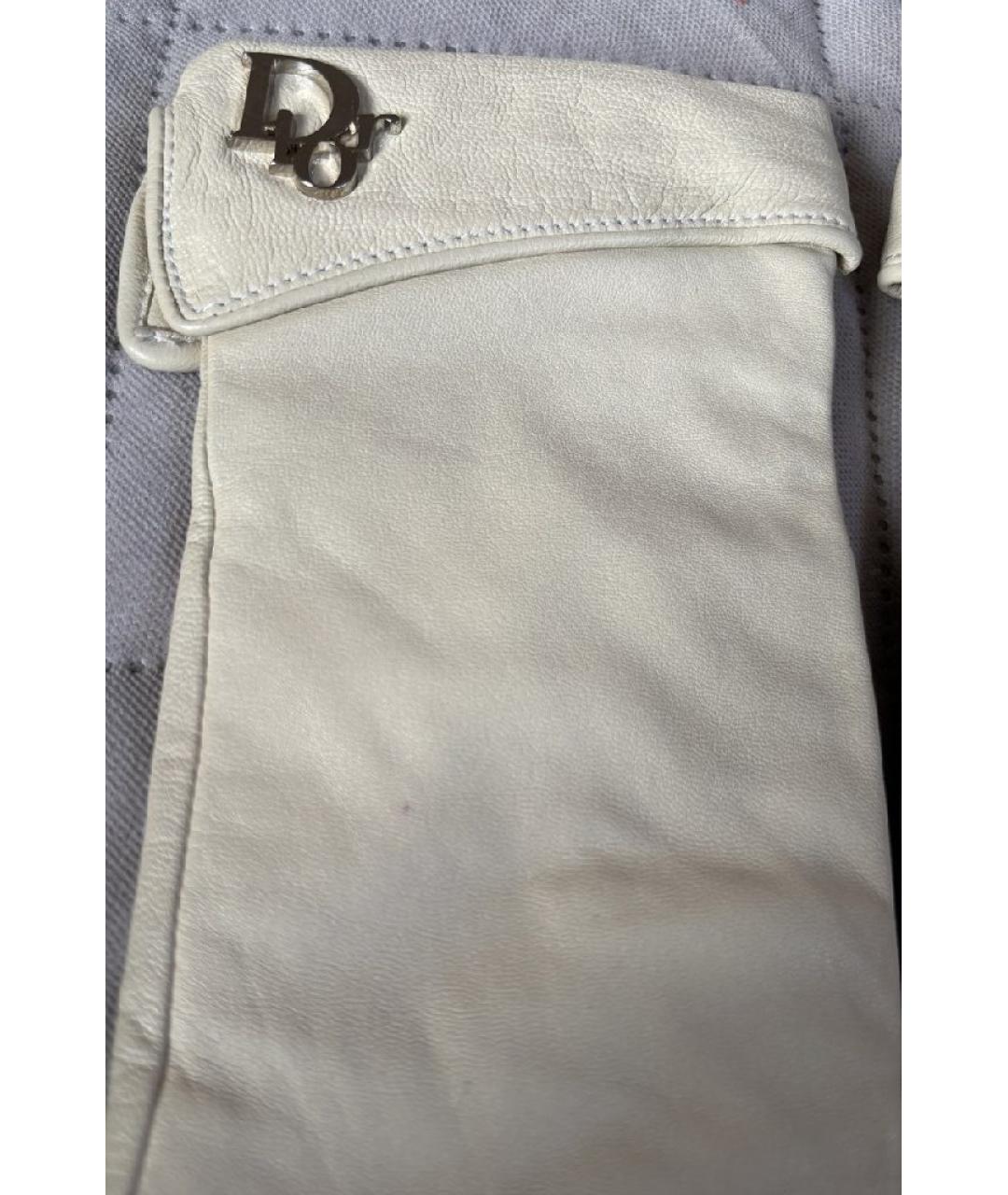 CHRISTIAN DIOR Кожаные перчатки, фото 5