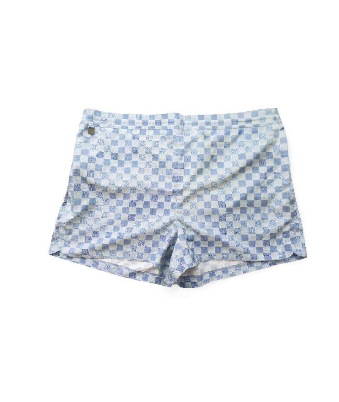 LOUIS VUITTON Голубые полиэстеровые шорты, фото 6