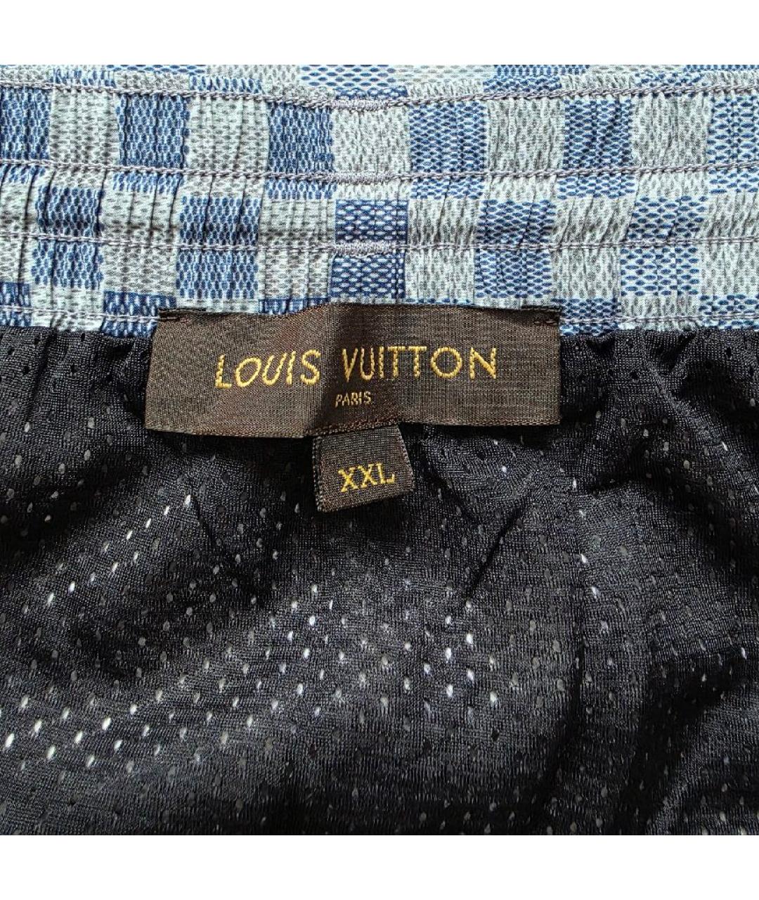 LOUIS VUITTON Голубые полиэстеровые шорты, фото 4
