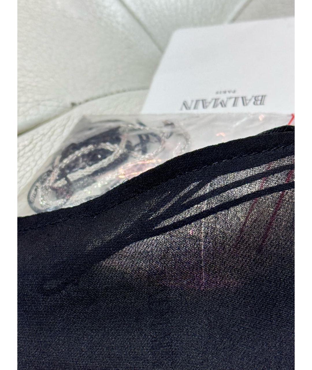 BALMAIN Черная шелковая майка, фото 8