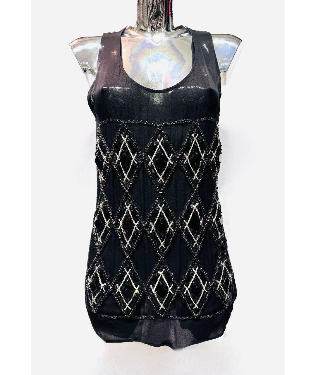 BALMAIN Черная шелковая майка, фото 9