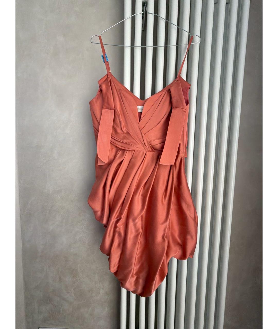 ZIMMERMANN Коралловое шелковое коктейльное платье, фото 7