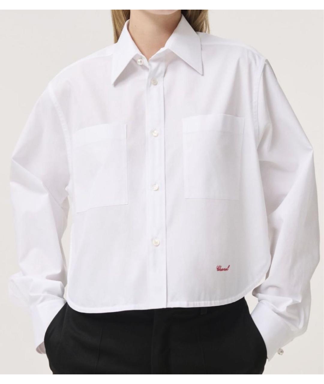 CHANEL Белая хлопковая рубашка, фото 5
