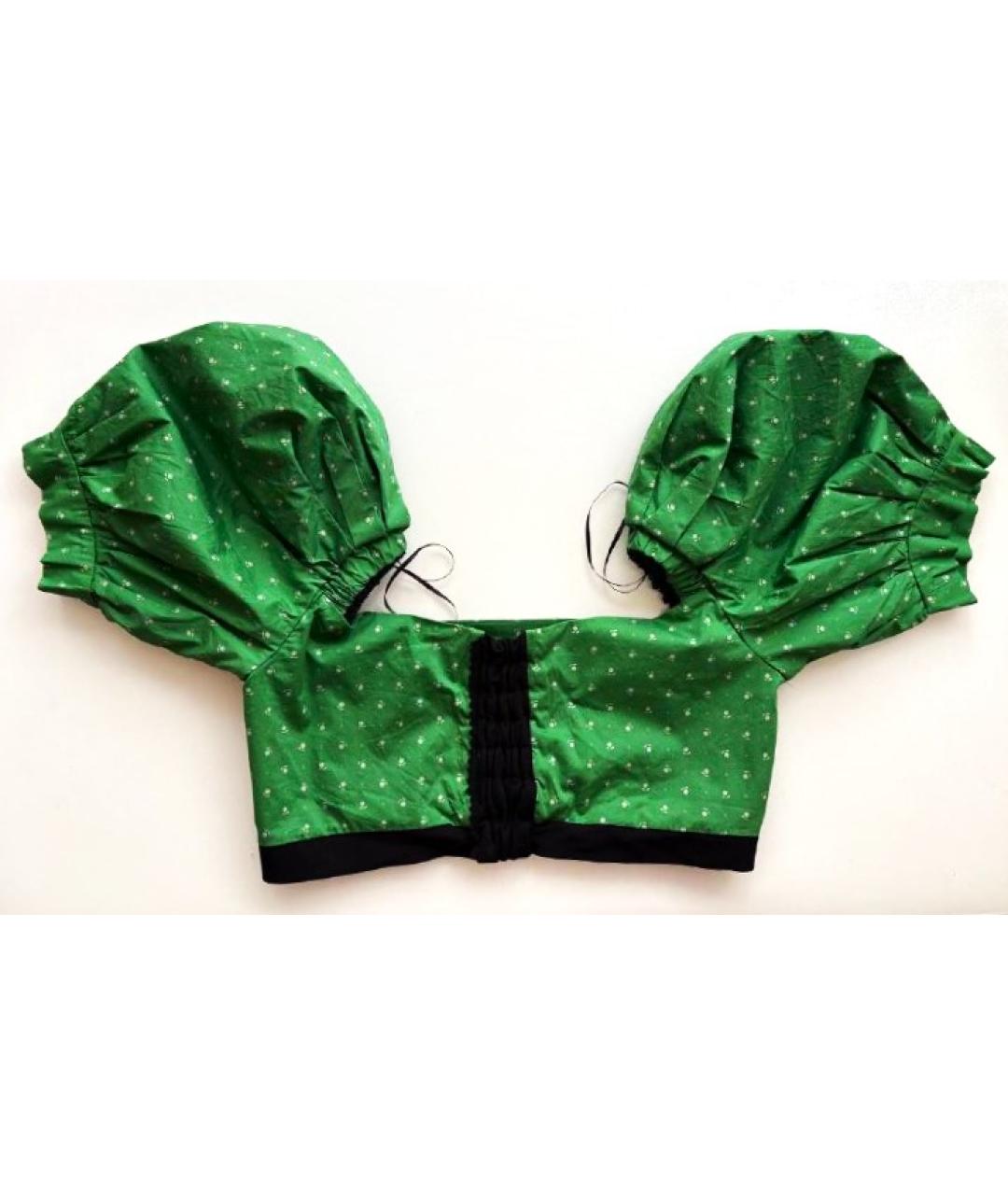 ULYANA SERGEENKO Зеленый хлопковый костюм с юбками, фото 4