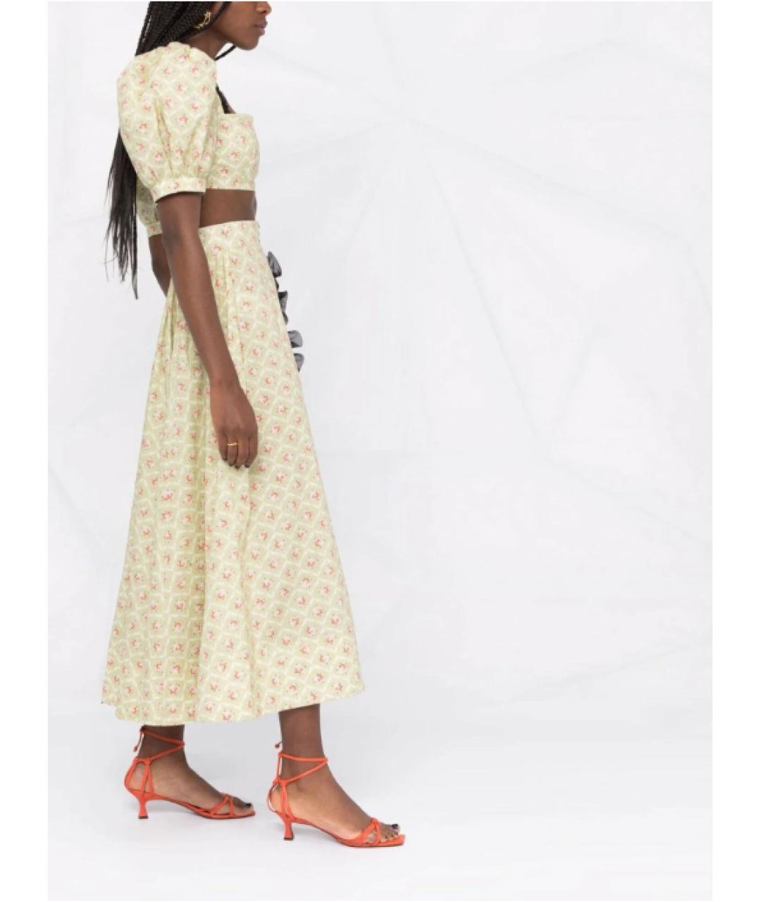 ULYANA SERGEENKO Зеленый хлопковый костюм с юбками, фото 9