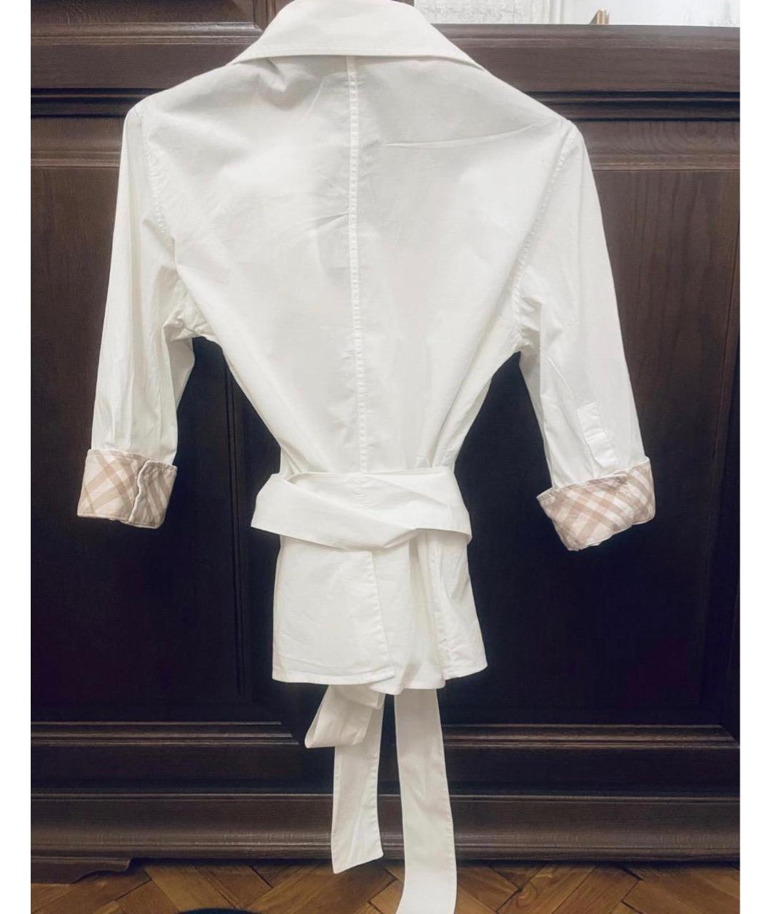 BURBERRY Белая хлопковая рубашка, фото 2