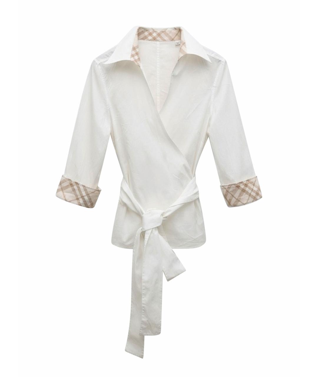 BURBERRY Белая хлопковая рубашка, фото 1