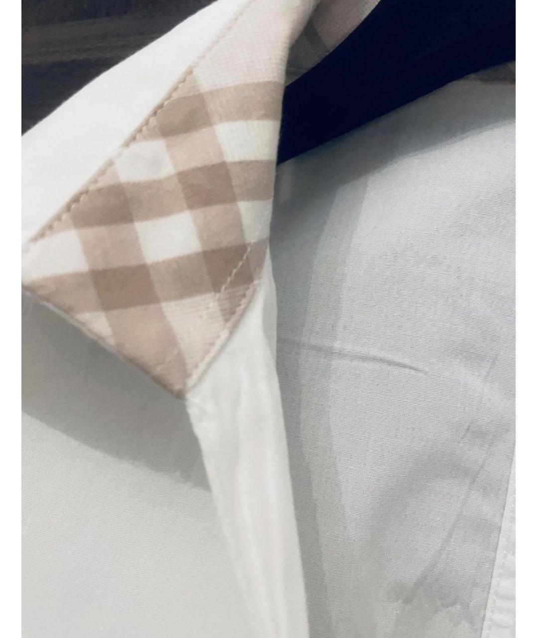 BURBERRY Белая хлопковая рубашка, фото 3