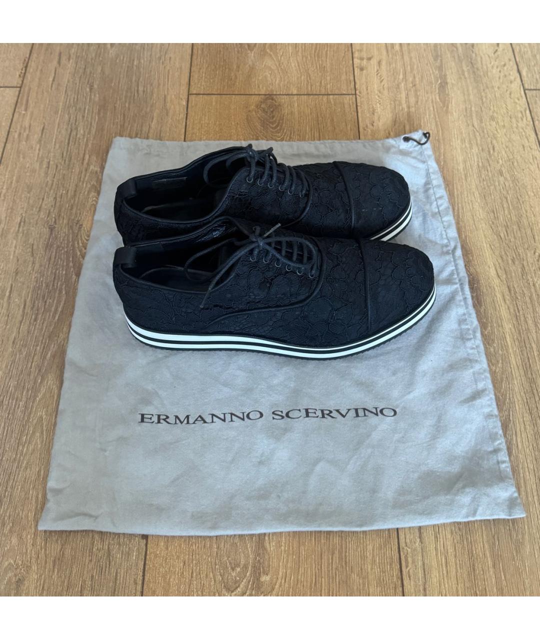 ERMANNO SCERVINO Черные кожаные туфли, фото 8