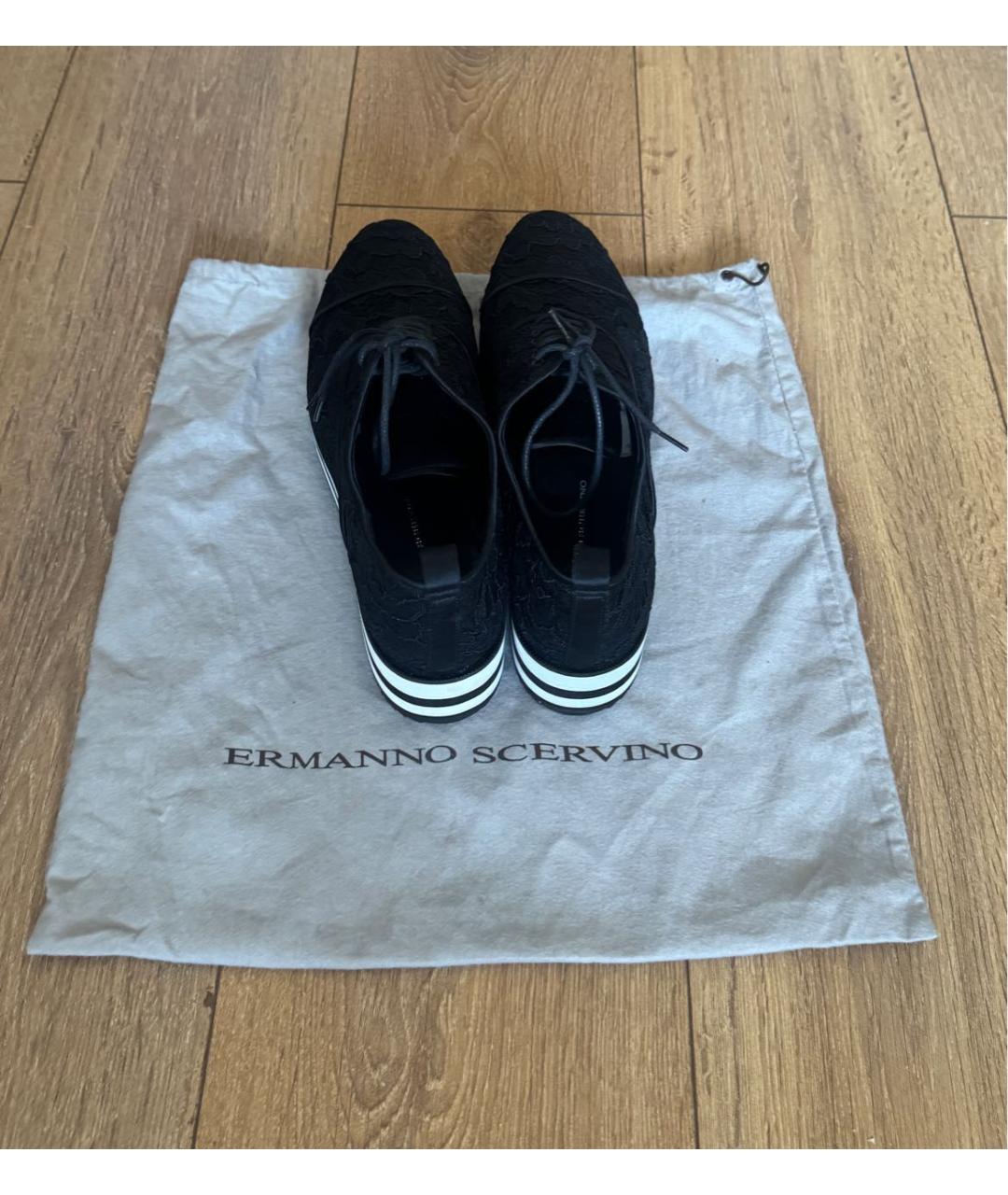 ERMANNO SCERVINO Черные кожаные туфли, фото 3