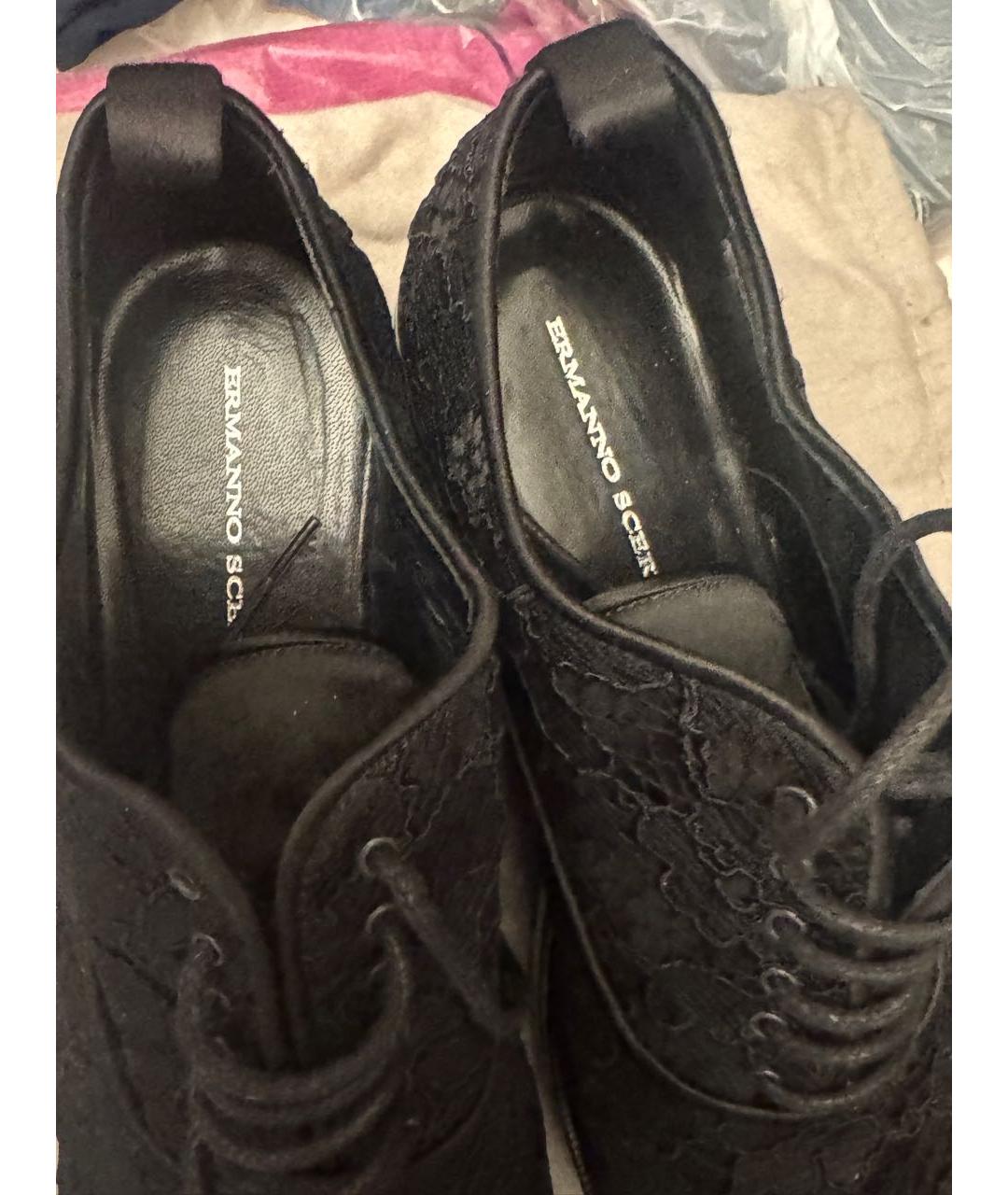 ERMANNO SCERVINO Черные кожаные туфли, фото 7