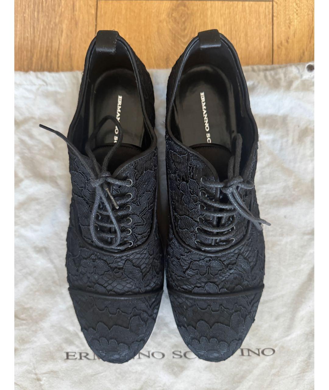 ERMANNO SCERVINO Черные кожаные туфли, фото 6