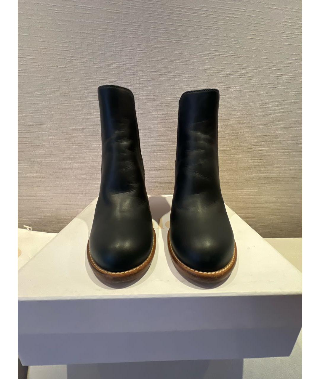 CHLOE Темно-синие кожаные ботильоны, фото 2
