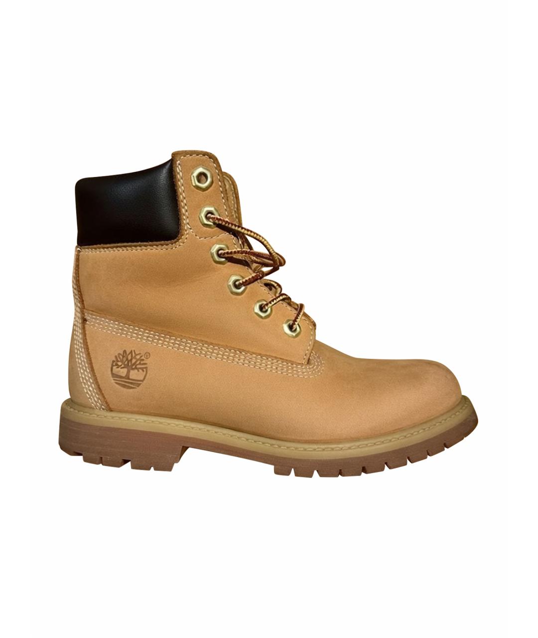 TIMBERLAND Оранжевое нубуковые ботинки, фото 1