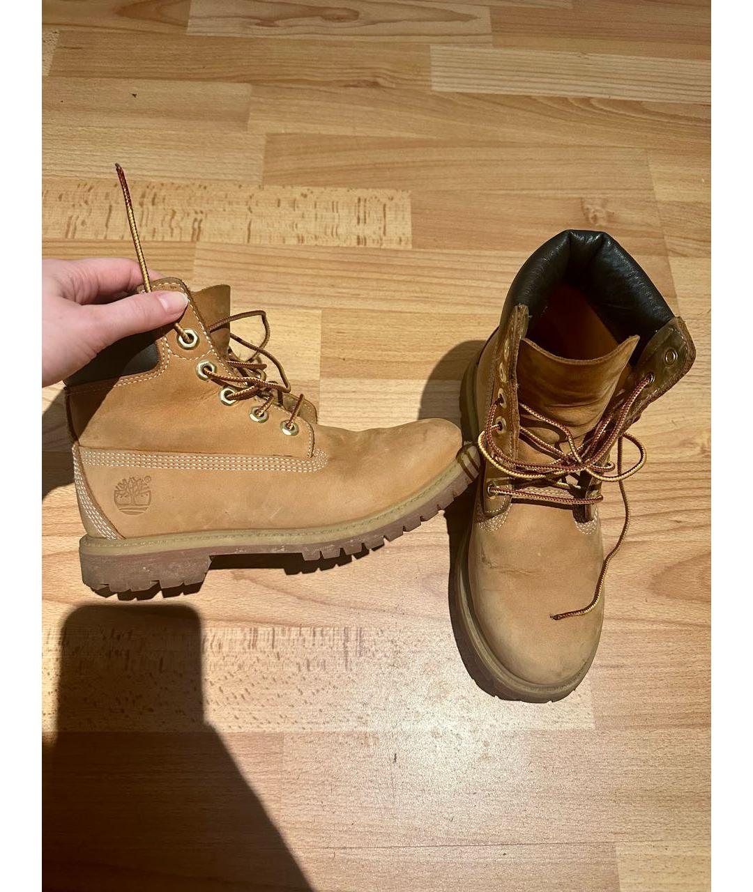 TIMBERLAND Оранжевое нубуковые ботинки, фото 2